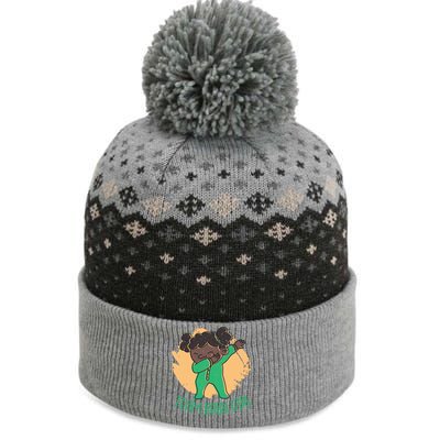 Team Baby Girl Dabbing Funny The Baniff Cuffed Pom Beanie