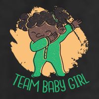 Team Baby Girl Dabbing Funny 7 Panel Mesh Trucker Snapback Hat