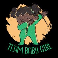 Team Baby Girl Dabbing Funny Drawstring Bag