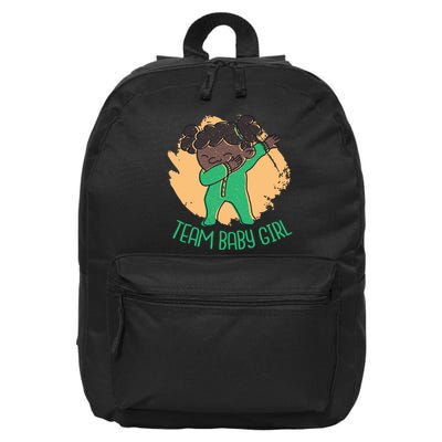 Team Baby Girl Dabbing Funny 16 in Basic Backpack