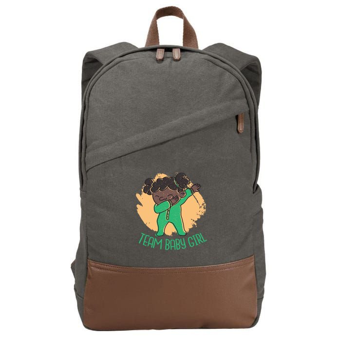 Team Baby Girl Dabbing Funny Cotton Canvas Backpack