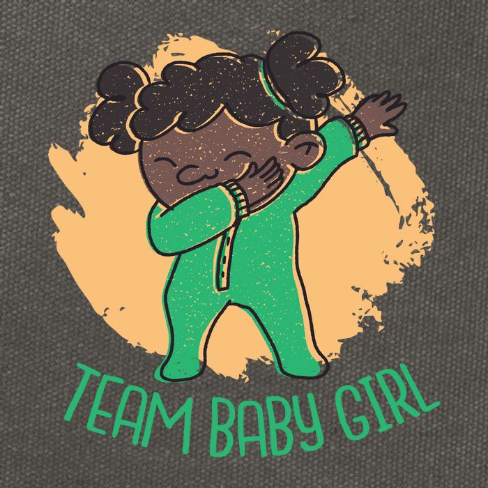 Team Baby Girl Dabbing Funny Cotton Canvas Backpack