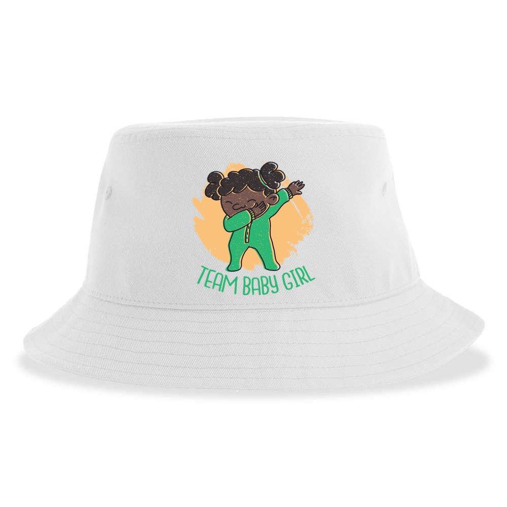 Team Baby Girl Dabbing Funny Sustainable Bucket Hat