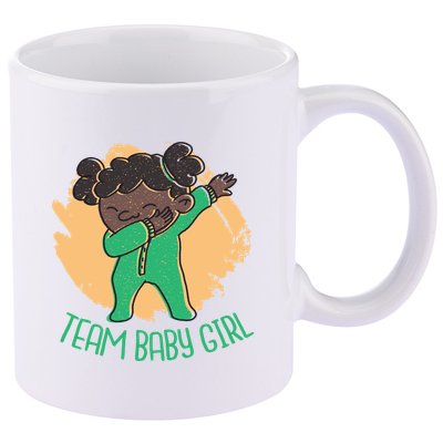 Team Baby Girl Dabbing Funny 11oz C Handle Ceramic Mug