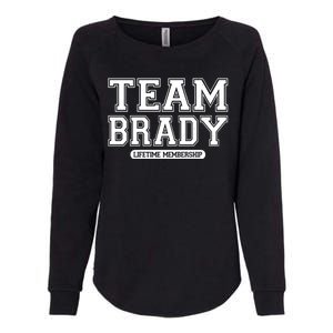 Team Brady Lifetime Memebership Womens California Wash Sweatshirt