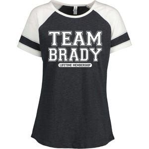 Team Brady Lifetime Memebership Enza Ladies Jersey Colorblock Tee