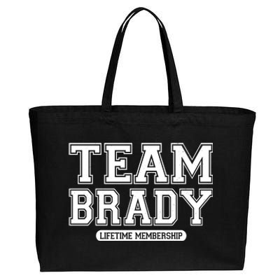 Team Brady Lifetime Memebership Cotton Canvas Jumbo Tote