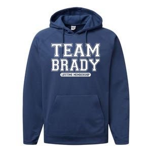 Team Brady Lifetime Memebership Performance Fleece Hoodie