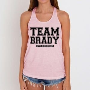 Team Brady Lifetime Memebership Women's Knotted Racerback Tank