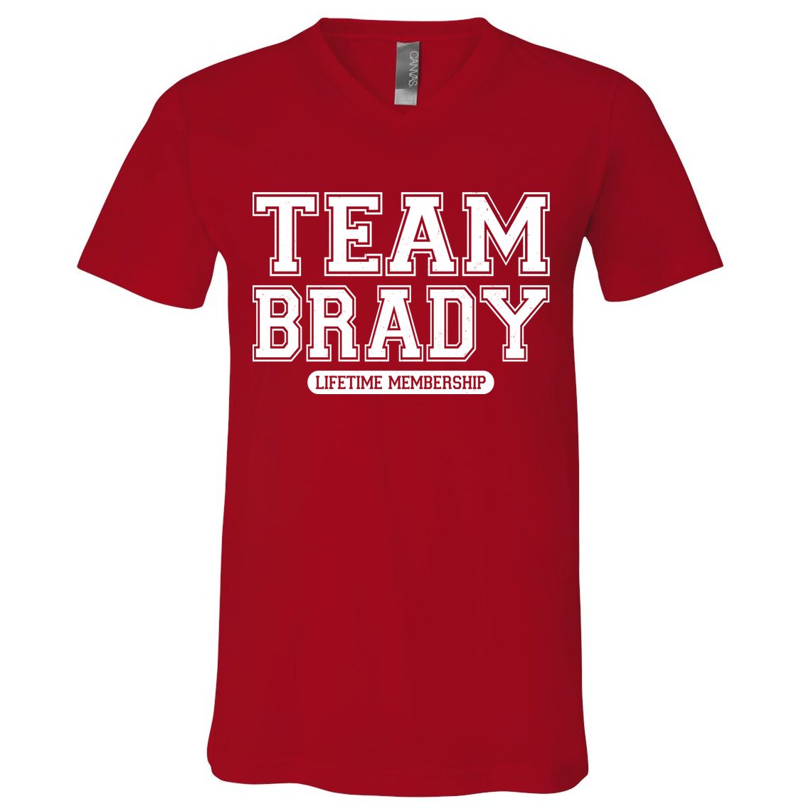 Team Brady Lifetime Memebership V-Neck T-Shirt