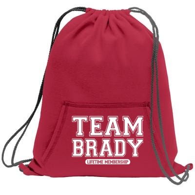 Team Brady Lifetime Memebership Sweatshirt Cinch Pack Bag