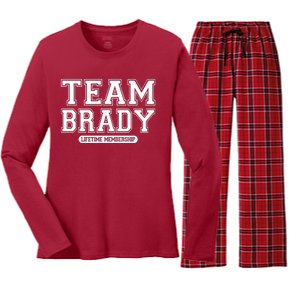 Team Brady Lifetime Memebership Women's Long Sleeve Flannel Pajama Set 