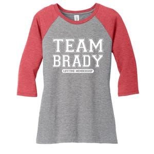 Team Brady Lifetime Memebership Women's Tri-Blend 3/4-Sleeve Raglan Shirt