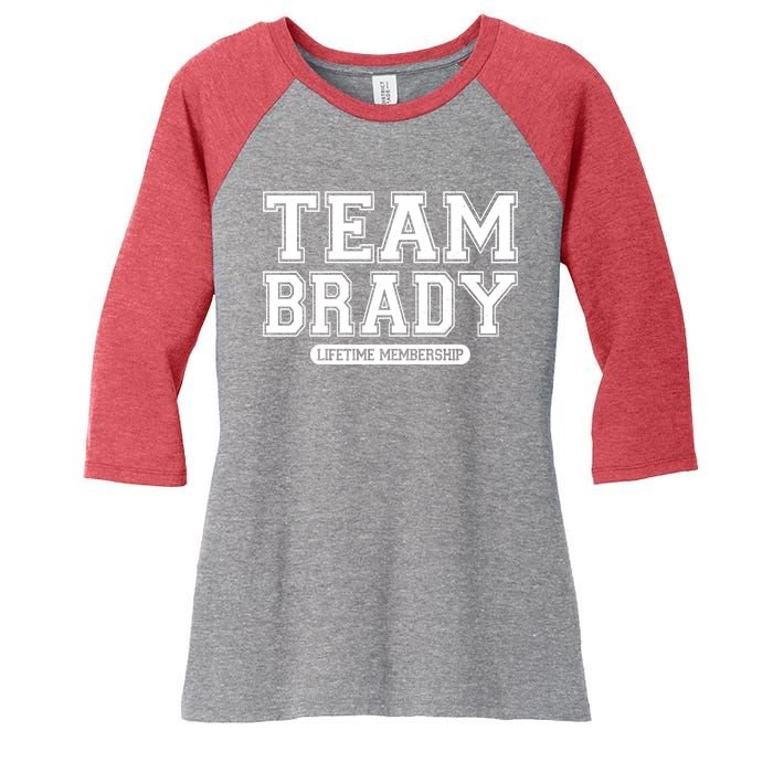 Team Brady Lifetime Memebership Women's Tri-Blend 3/4-Sleeve Raglan Shirt