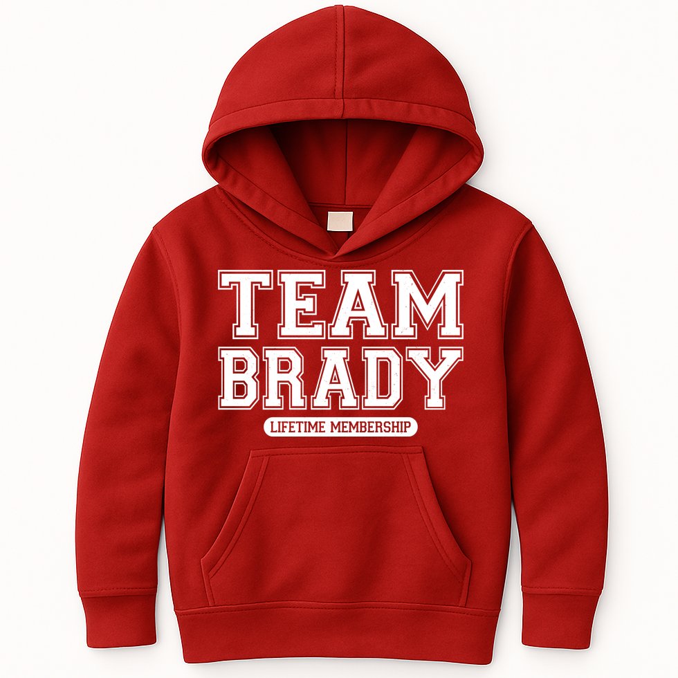 Team Brady Lifetime Memebership Kids Hoodie