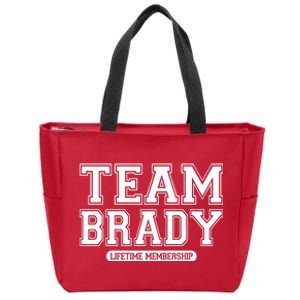 Team Brady Lifetime Memebership Zip Tote Bag