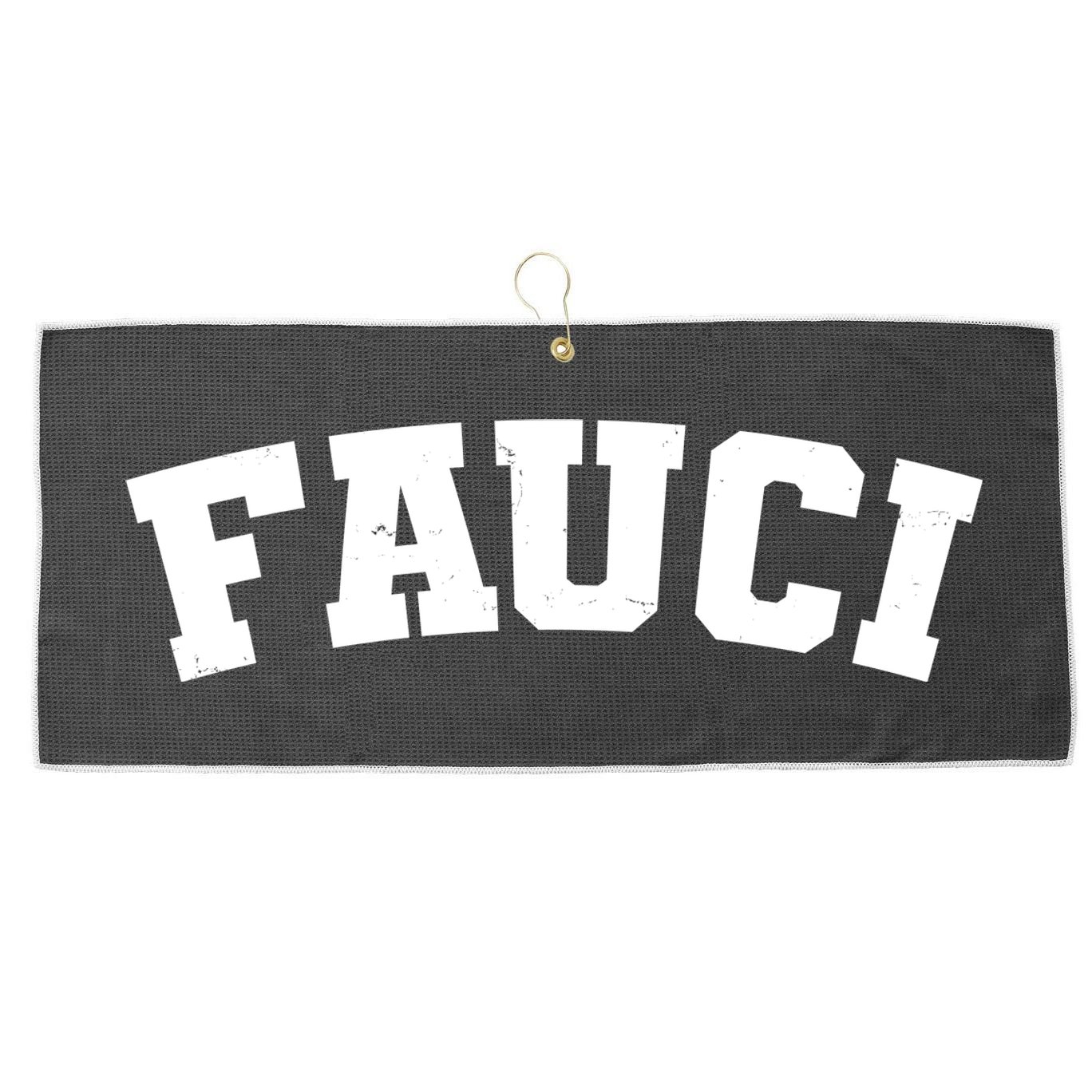 Team Dr Fauci Sporty Logo Large Microfiber Waffle Golf Towel