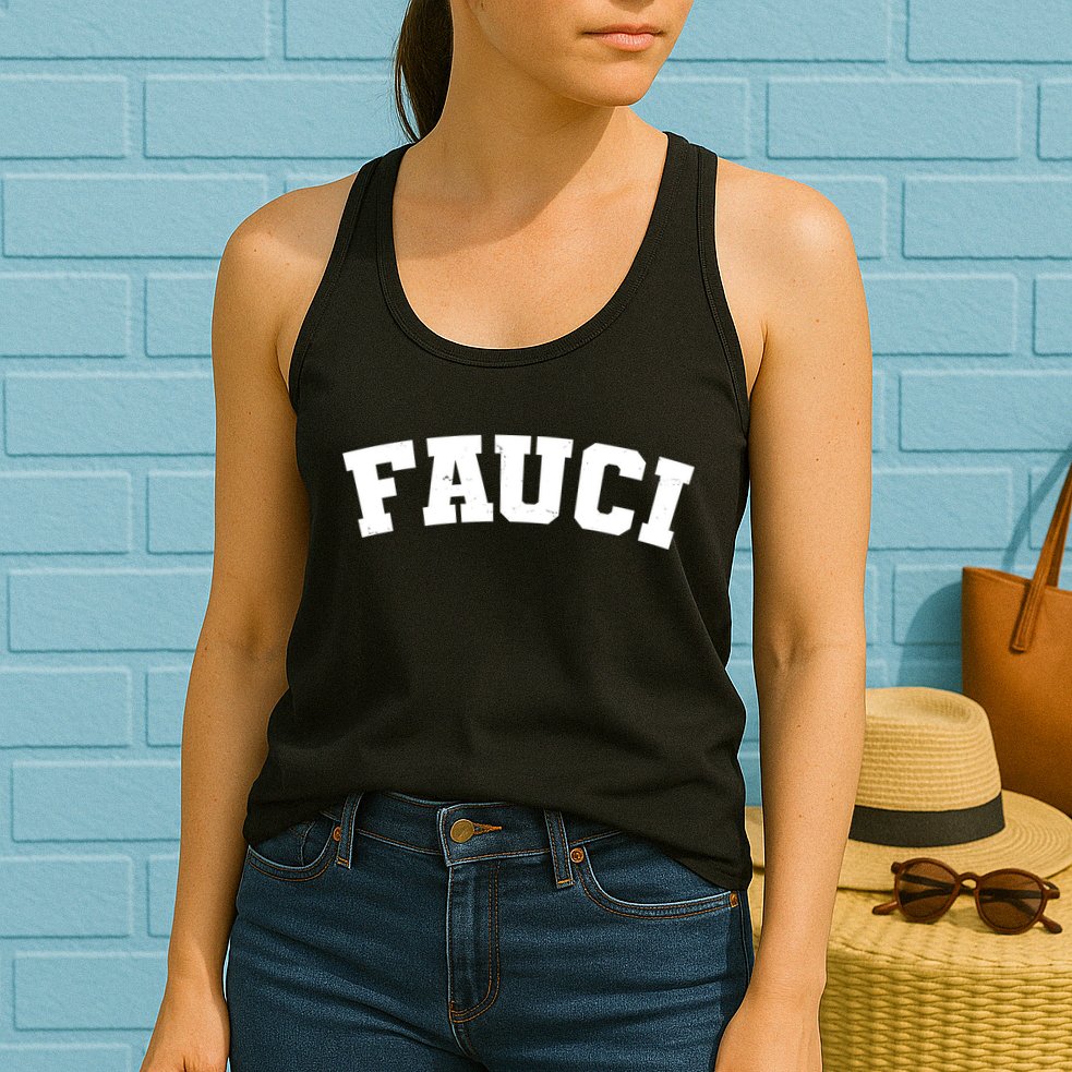 Team Dr Fauci Sporty Logo Womens Tank Top