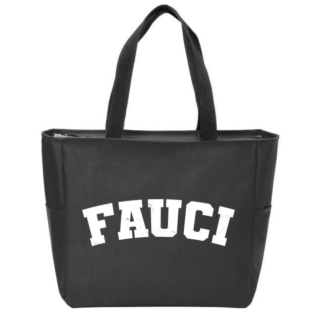 Team Dr Fauci Sporty Logo Zip Tote Bag