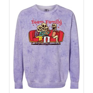 Team Family Skeleton Colorblast Crewneck Sweatshirt