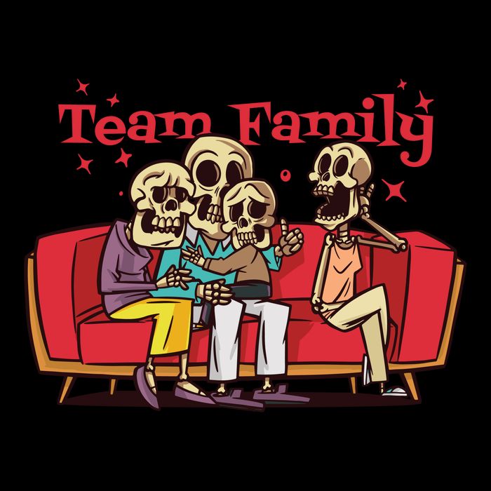 Team Family Skeleton Cooling Performance Crew T-Shirt
