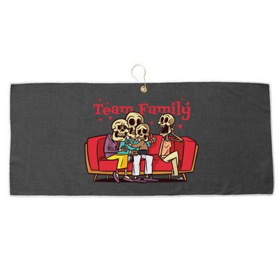 Team Family Skeleton Large Microfiber Waffle Golf Towel