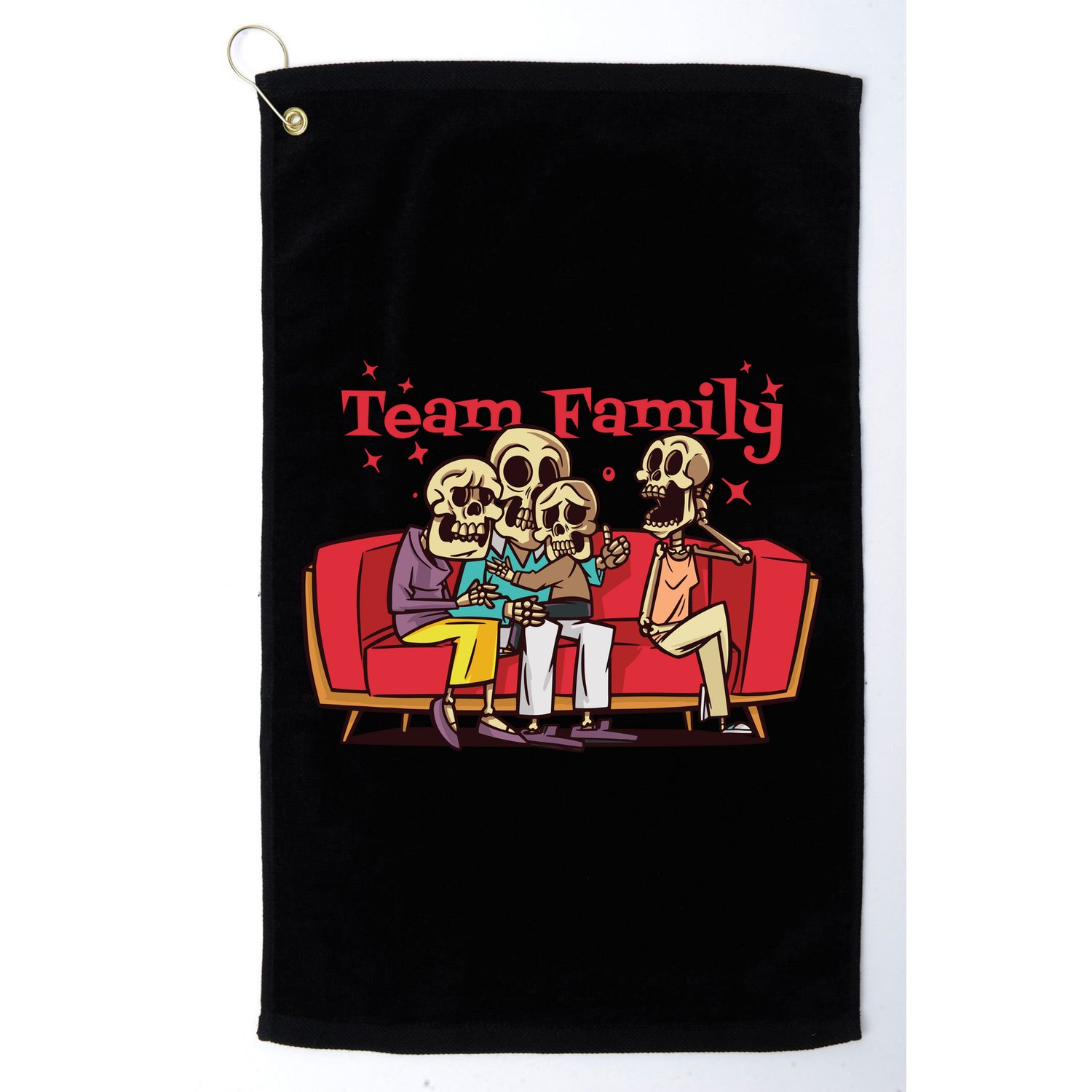 Team Family Skeleton Golf Towel