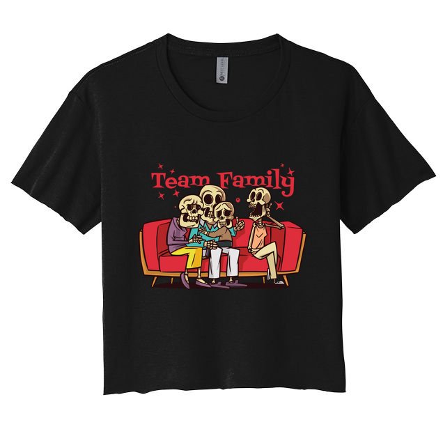 Team Family Skeleton Crop Top