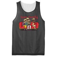 Team Family Skeleton Mesh Reversible Basketball Jersey Tank