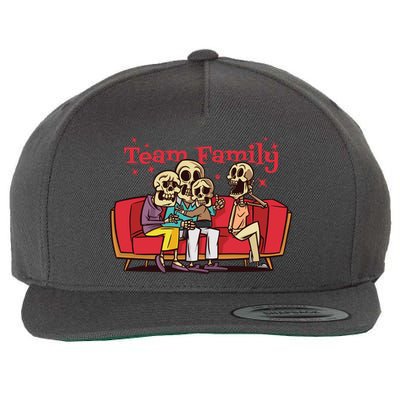 Team Family Skeleton Wool Snapback Cap