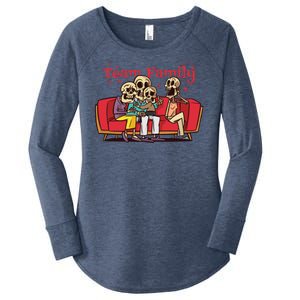 Team Family Skeleton Women's Perfect Tri Tunic Long Sleeve Shirt