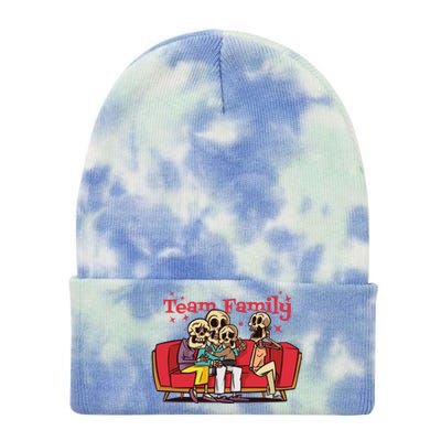 Team Family Skeleton Tie Dye 12in Knit Beanie