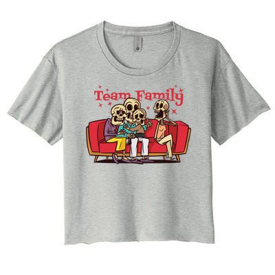 Team Family Skeleton Women's Crop Top Tee