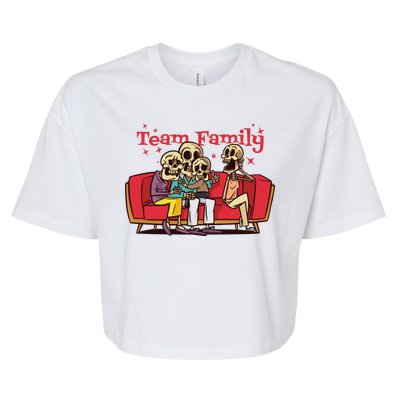 Team Family Skeleton Bella+Canvas Jersey Crop Tee