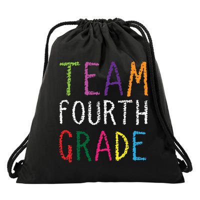 Team Fourth Grade Drawstring Bag