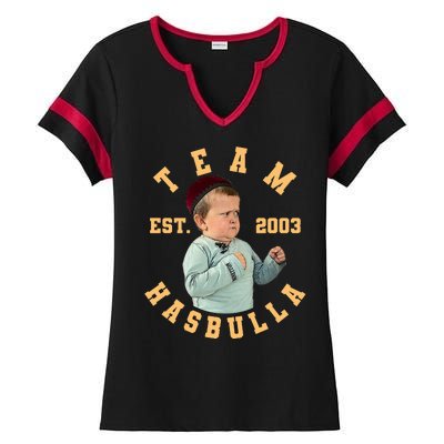 Team Hasbulla Est 2003 Meme Ladies Halftime Notch Neck Tee