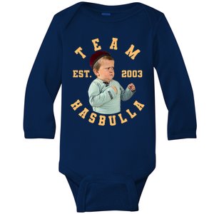 Team Hasbulla Est 2003 Meme Baby Long Sleeve Bodysuit