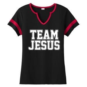 Team Jesus Ladies Halftime Notch Neck Tee