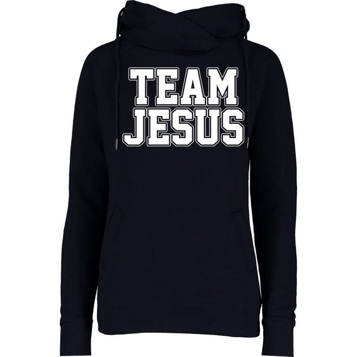 Team Jesus Womens Funnel Neck Pullover Hood