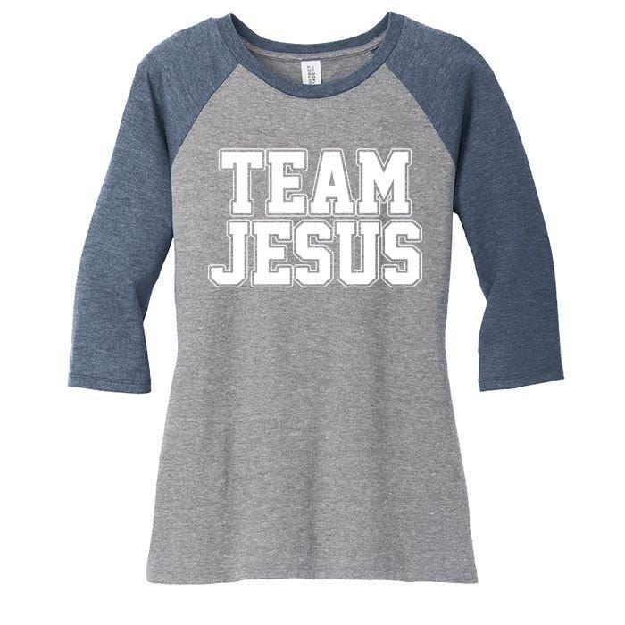 Team Jesus Women's Tri-Blend 3/4-Sleeve Raglan Shirt