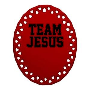 Team Jesus Ceramic Oval Ornament