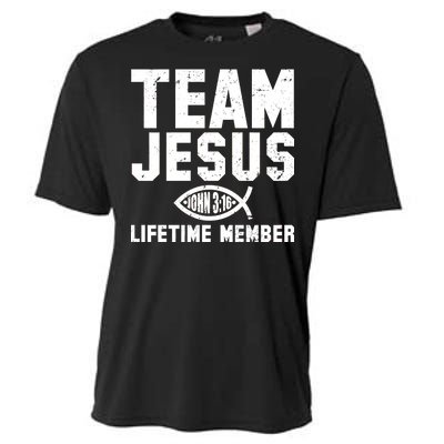 Team Jesus Lifetime Member John 3:16 Cooling Performance Crew T-Shirt