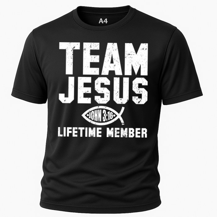 Team Jesus Lifetime Member John 3:16 Cooling Performance Crew T-Shirt