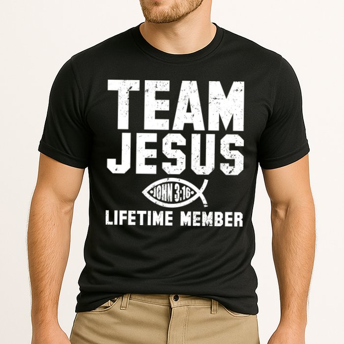 Team Jesus Lifetime Member John 3:16 Cooling Performance Crew T-Shirt