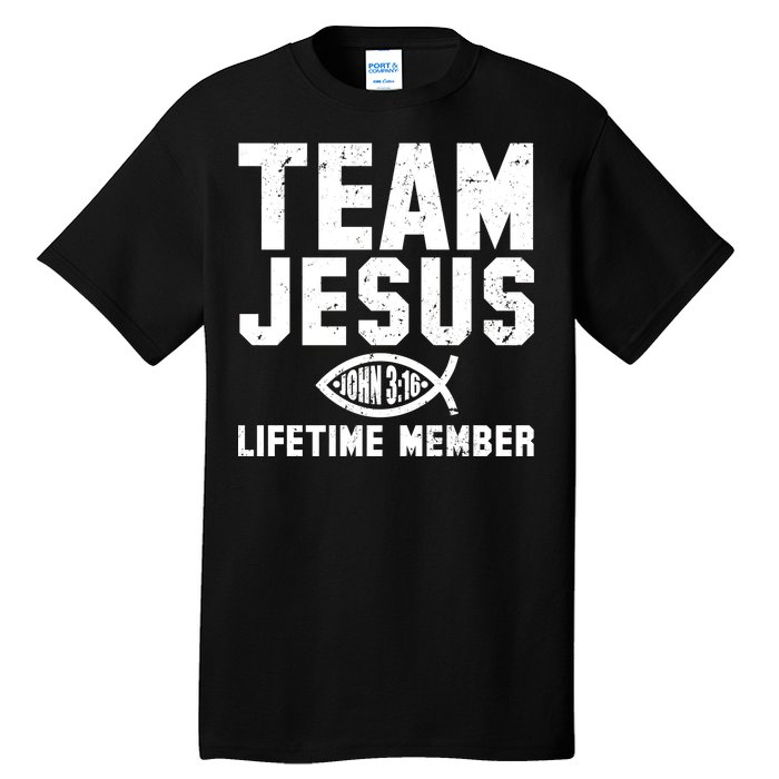 Team Jesus Lifetime Member John 3:16 Tall T-Shirt