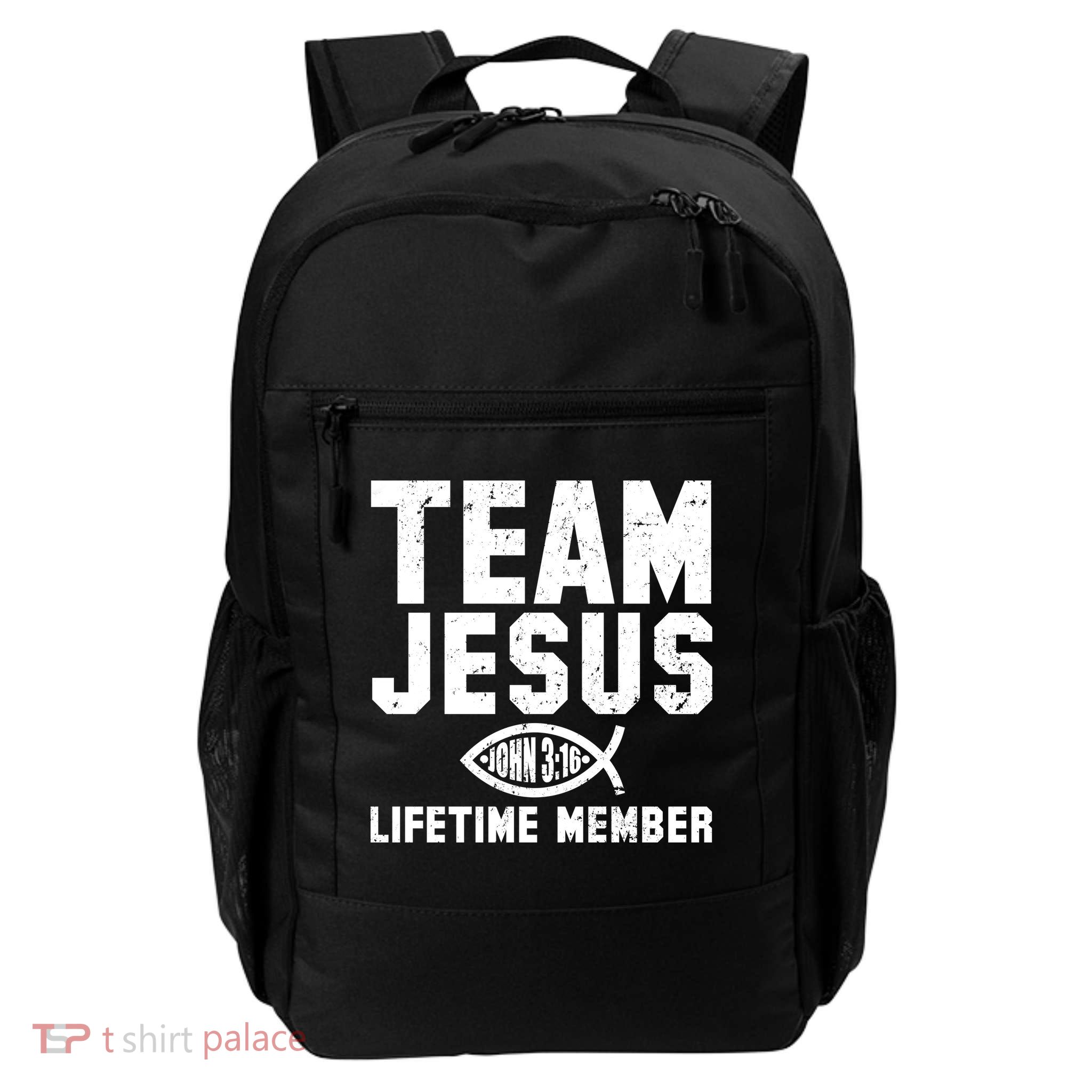 Team Jesus Lifetime Member John 3:16 Daily Commute Backpack