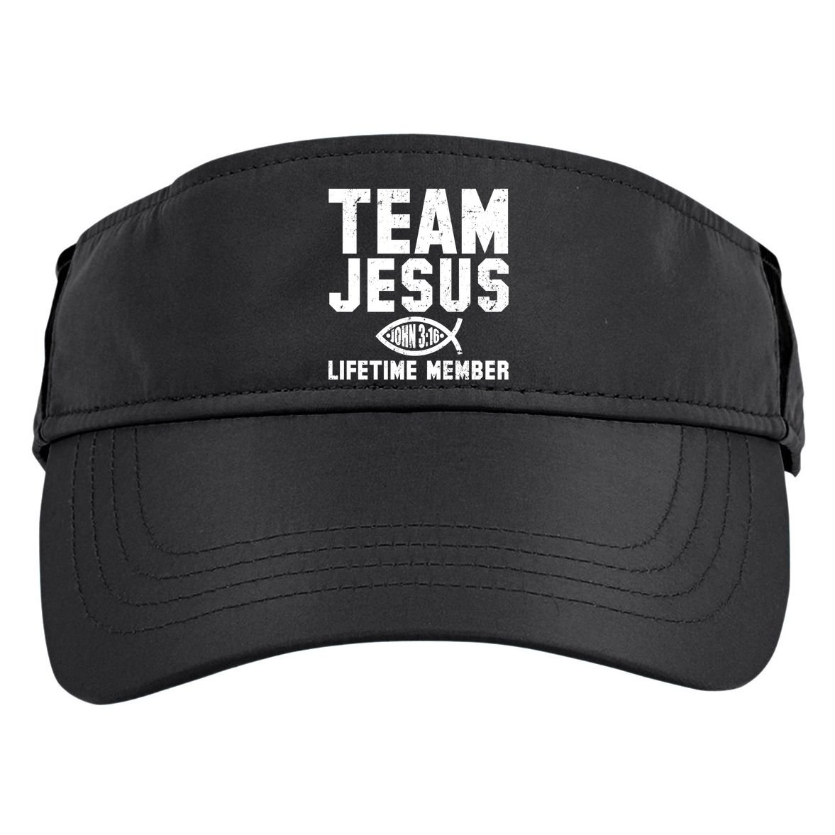 Team Jesus Lifetime Member John 3:16 Adult Drive Performance Visor