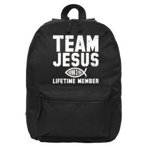 Team Jesus Lifetime Member John 3:16 16 in Basic Backpack