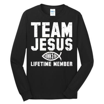 Team Jesus Lifetime Member John 3:16 Tall Long Sleeve T-Shirt