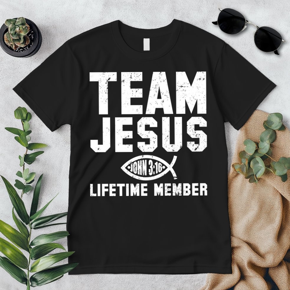 Team Jesus Lifetime Member John 3:16 Premium T-Shirt